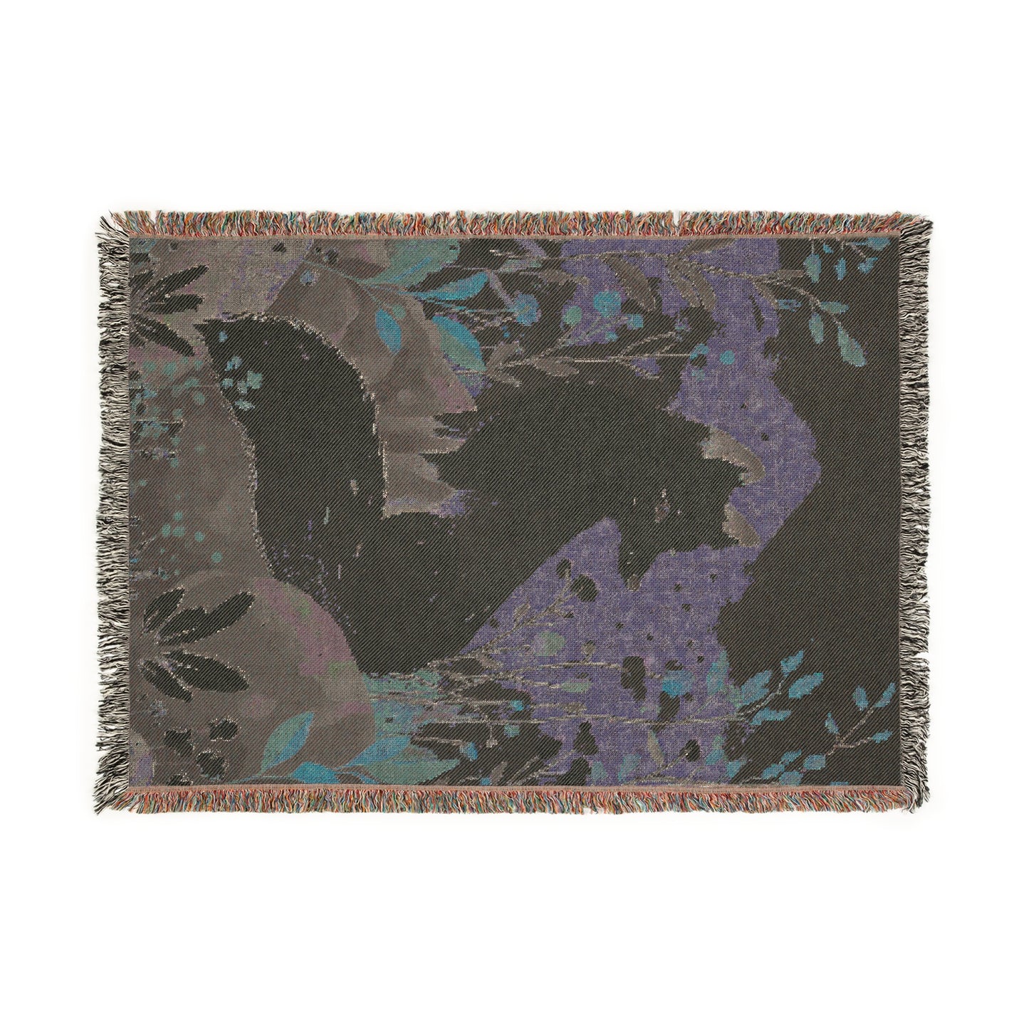Arctic Fox Scandinavian Style Woven Blanket Tapestry