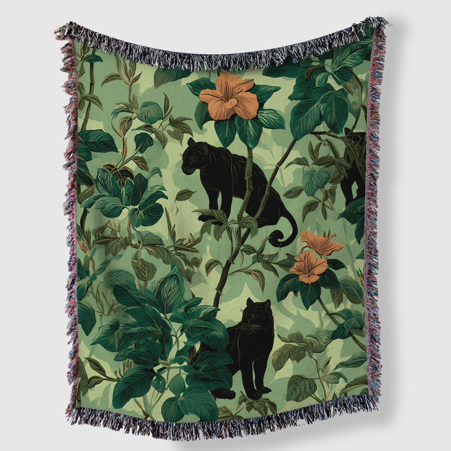 Tropical Black Panther Jungle Art