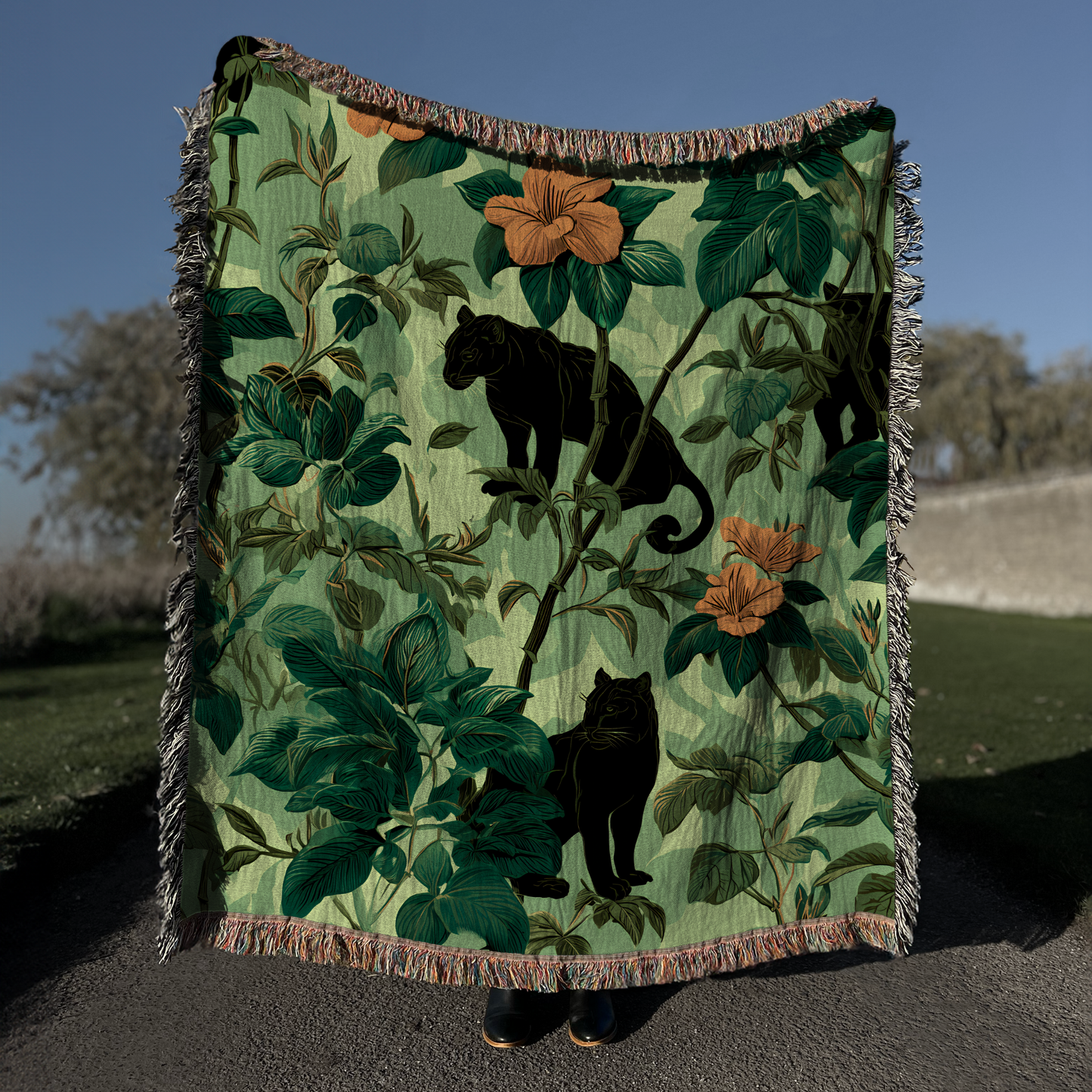 Tropical Black Panther Jungle Art