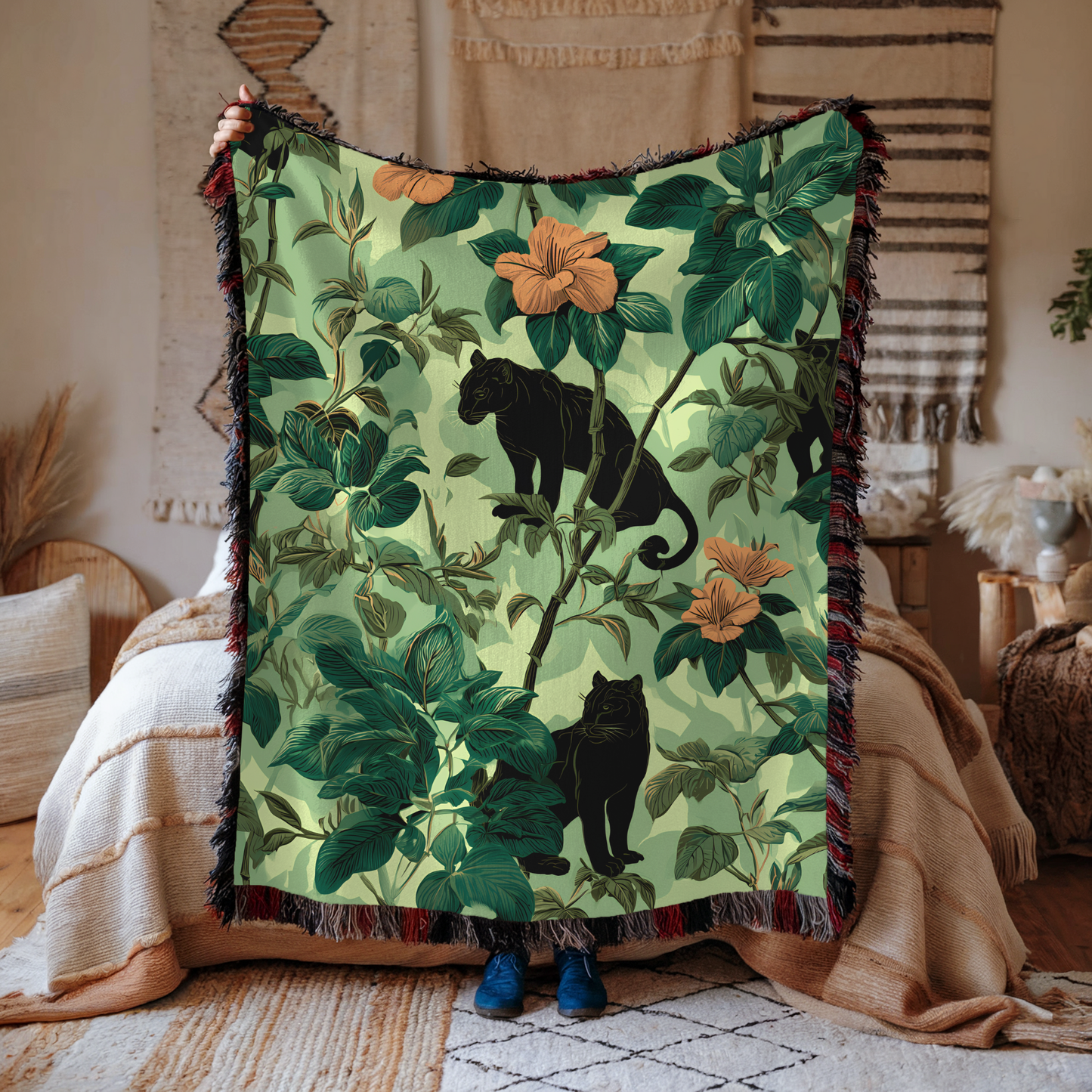 Tropical Black Panther Jungle Art
