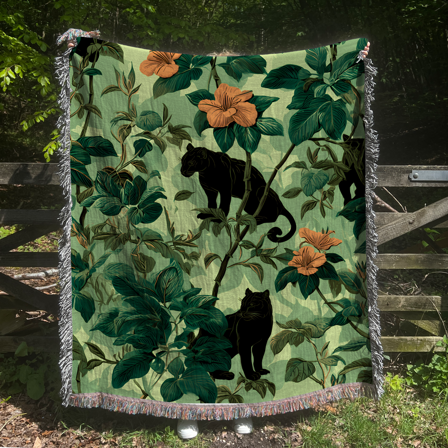 Tropical Black Panther Jungle Art