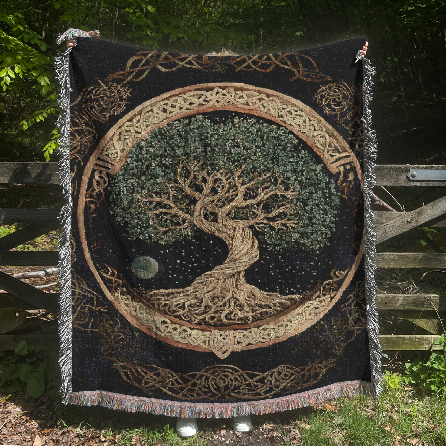 Yggdrasil Tree of Life Woven Blanket