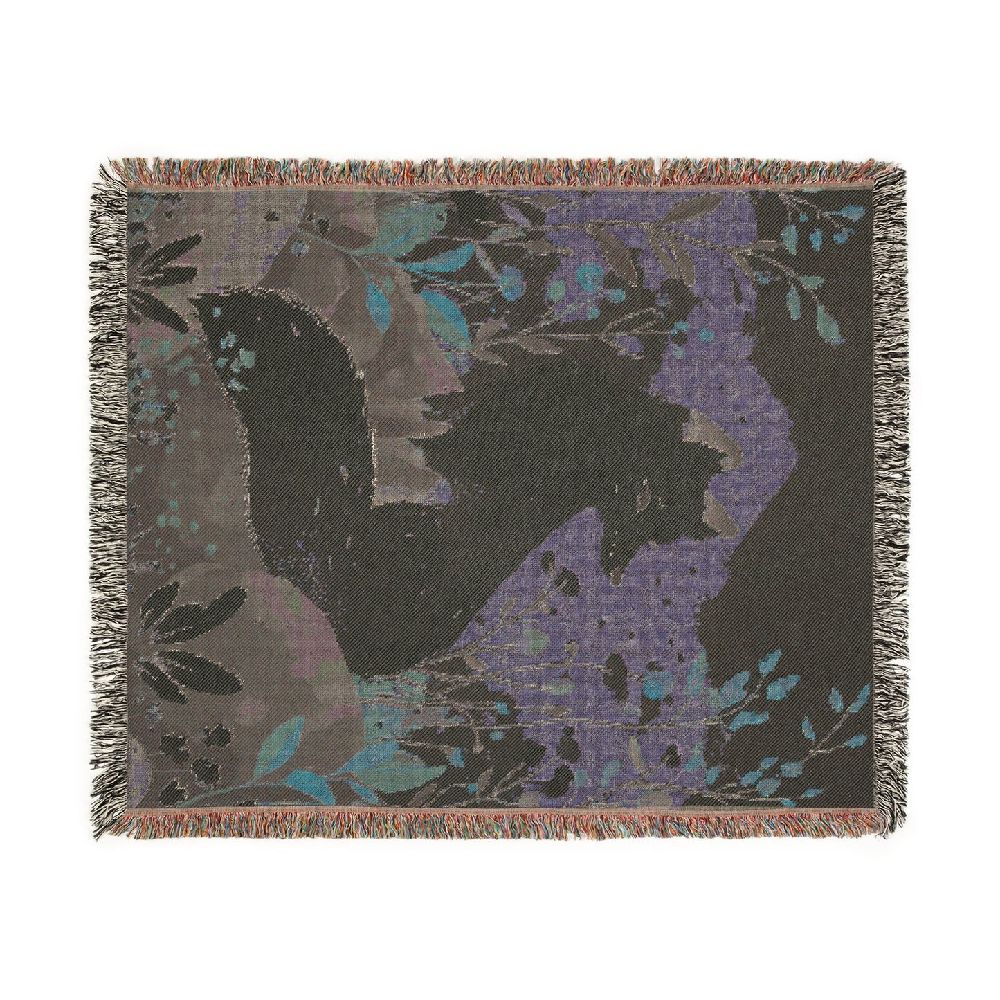Arctic Fox Scandinavian Style Woven Blanket Tapestry