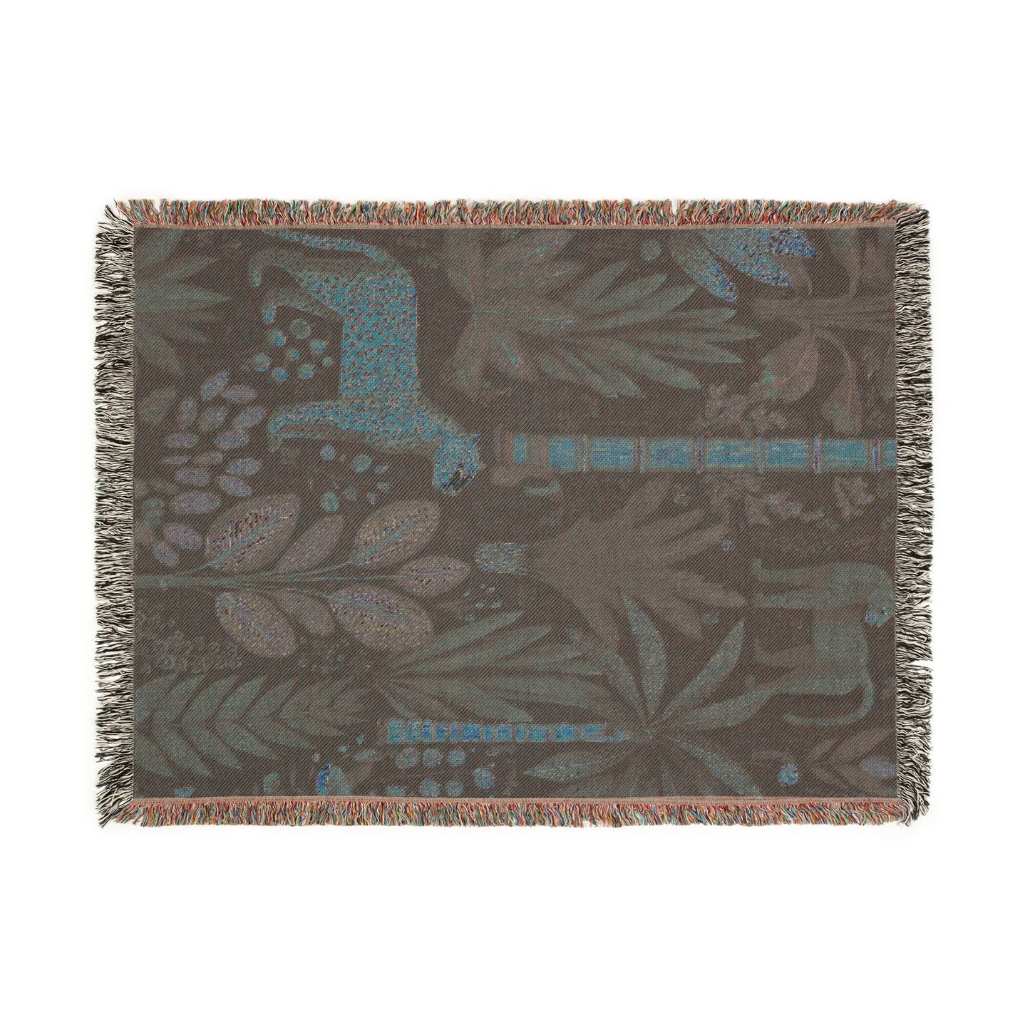 Leopard Print Throw Tropical woven blanket