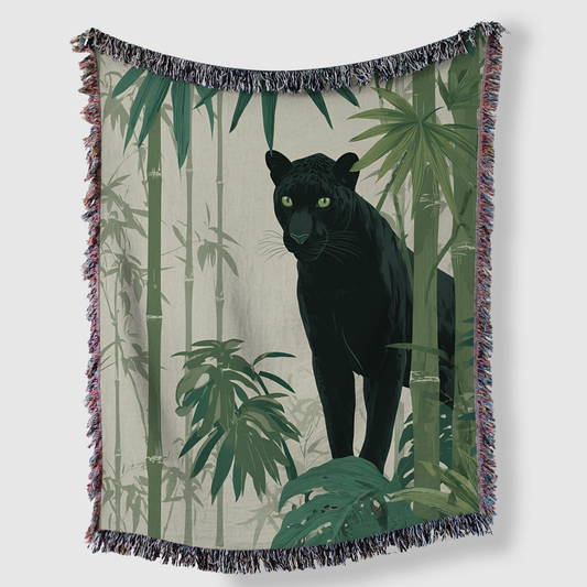 Tropical Black Panther Bamboo Jungle Art