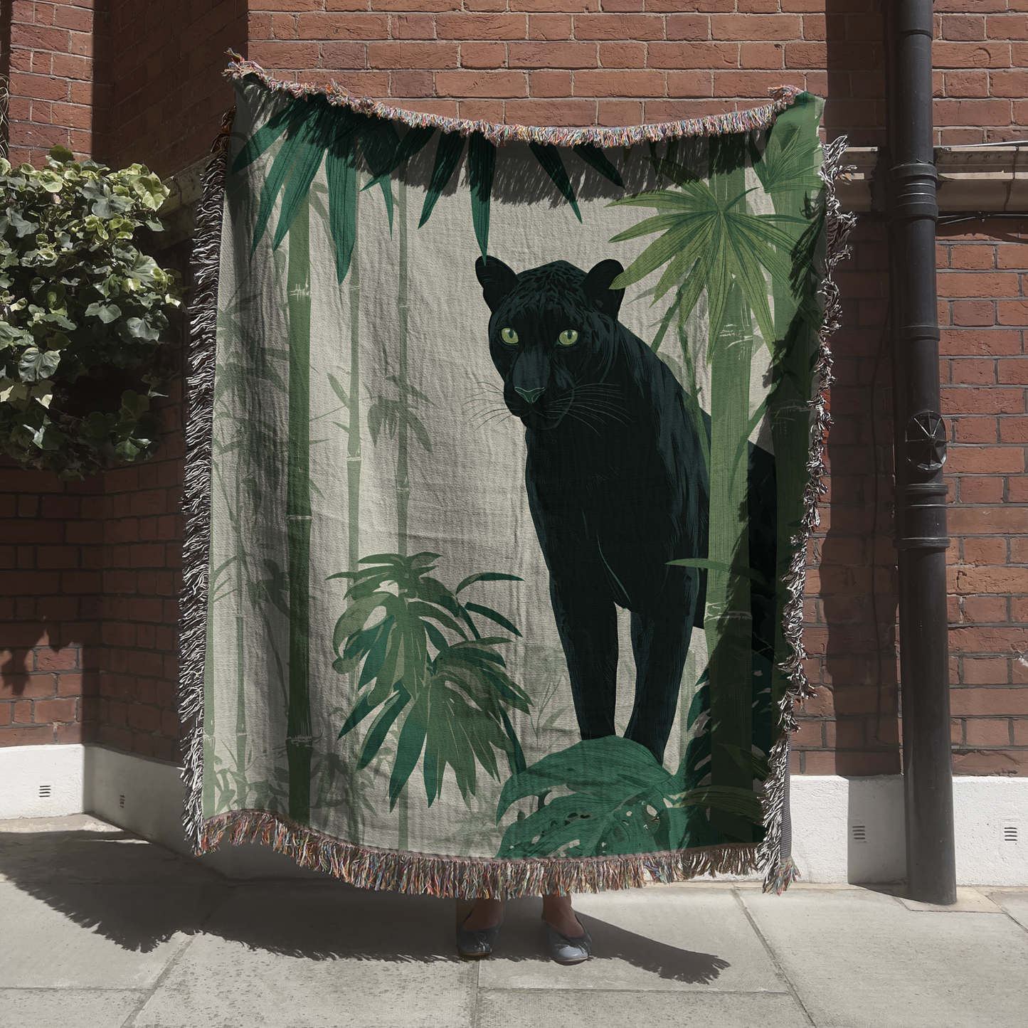 Tropical Black Panther Bamboo Jungle Art