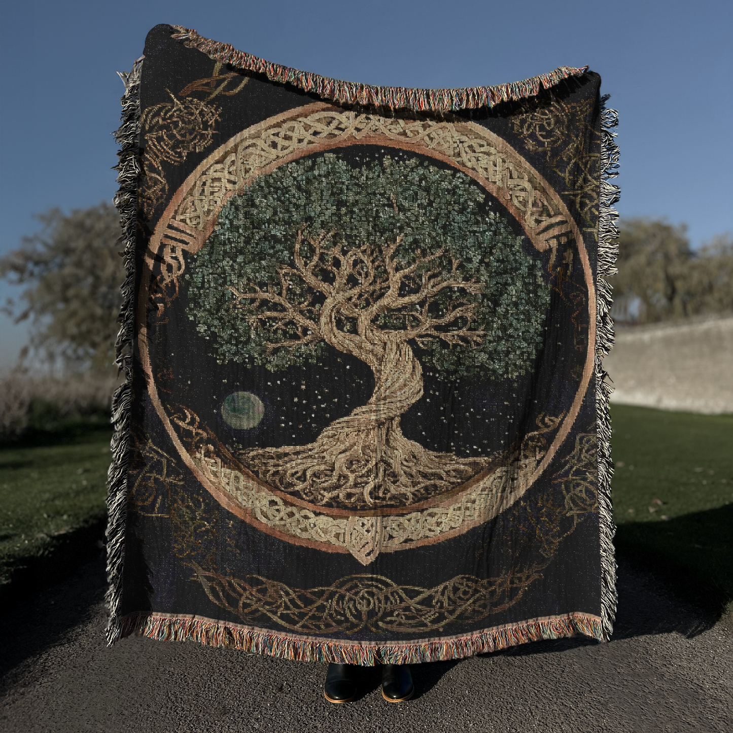 Yggdrasil Tree of Life Woven Blanket