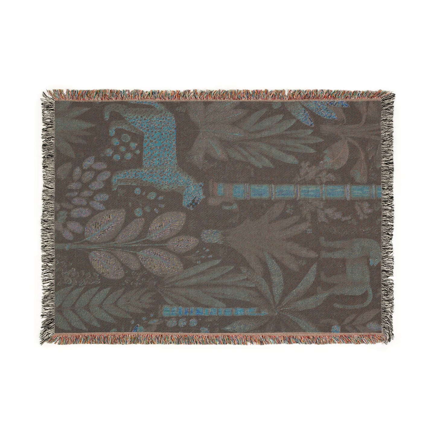Leopard Print Throw Tropical woven blanket