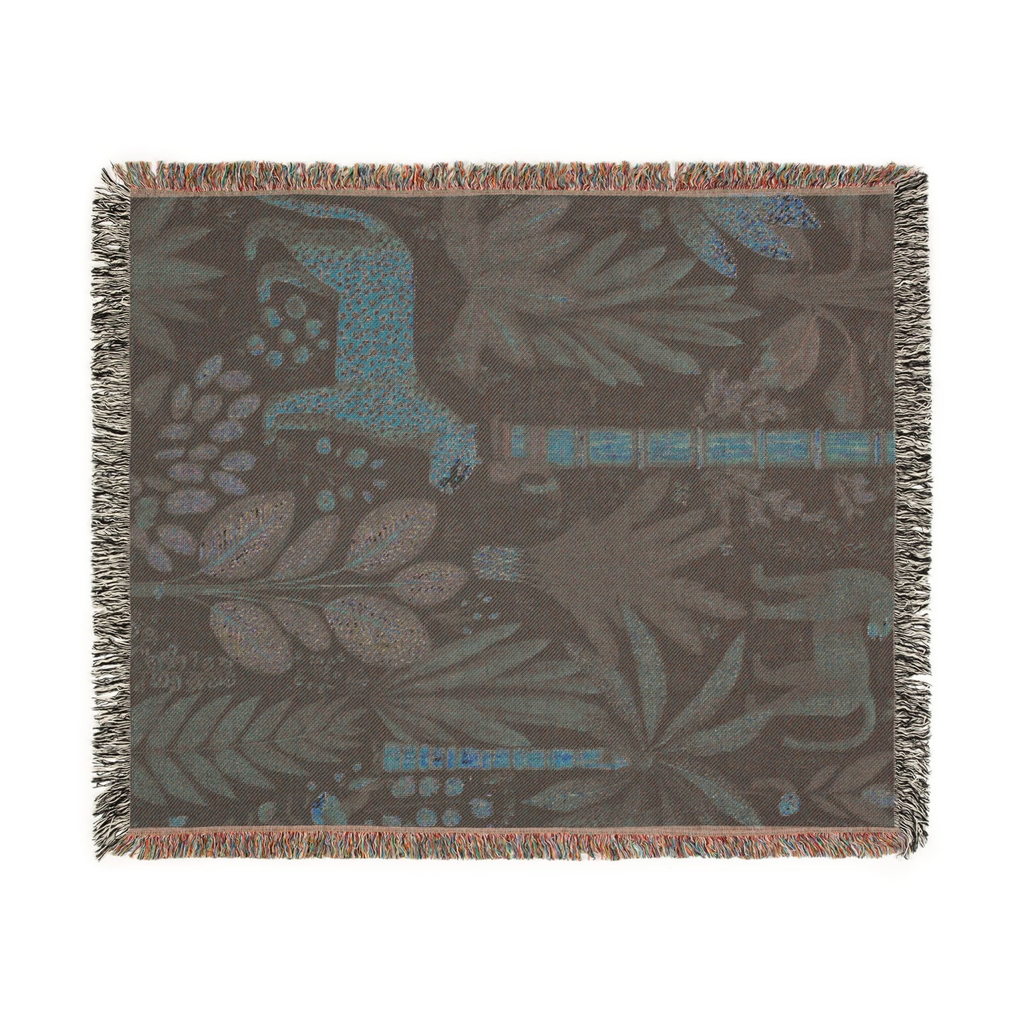 Leopard Print Throw Tropical woven blanket